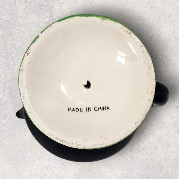 Black Cat Halloween Planter or Mug Whimsical Ceramic Goblet Style Kitty Spooky - Picture 7 of 10